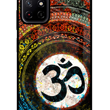 Om Cultural Poco M4 Pro 5G Glass Case Back Cover by Casekaro