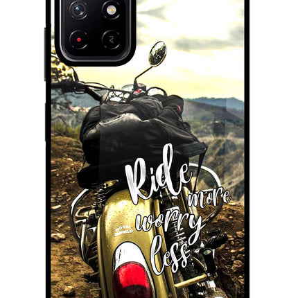 Ride More Worry Less Poco M4 Pro 5G Glass Case