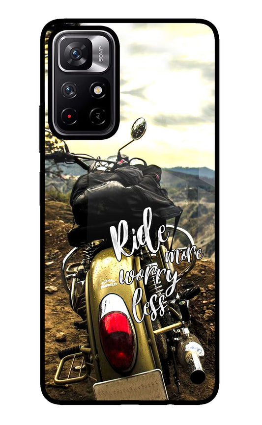Ride More Worry Less Poco M4 Pro 5G Glass Case