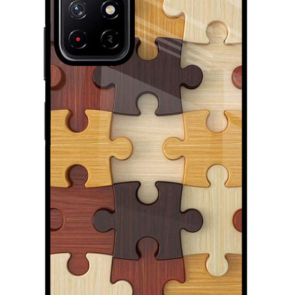 Wooden Puzzle Poco M4 Pro 5G Glass Case