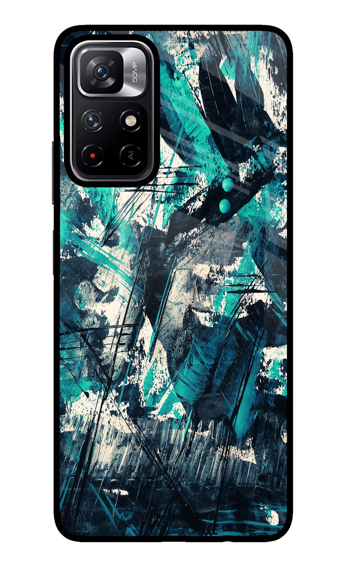 Artwork Poco M4 Pro 5G Glass Case Back Cover by Casekaro