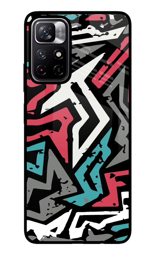 Geometric Graffiti Poco M4 Pro 5G Glass Case