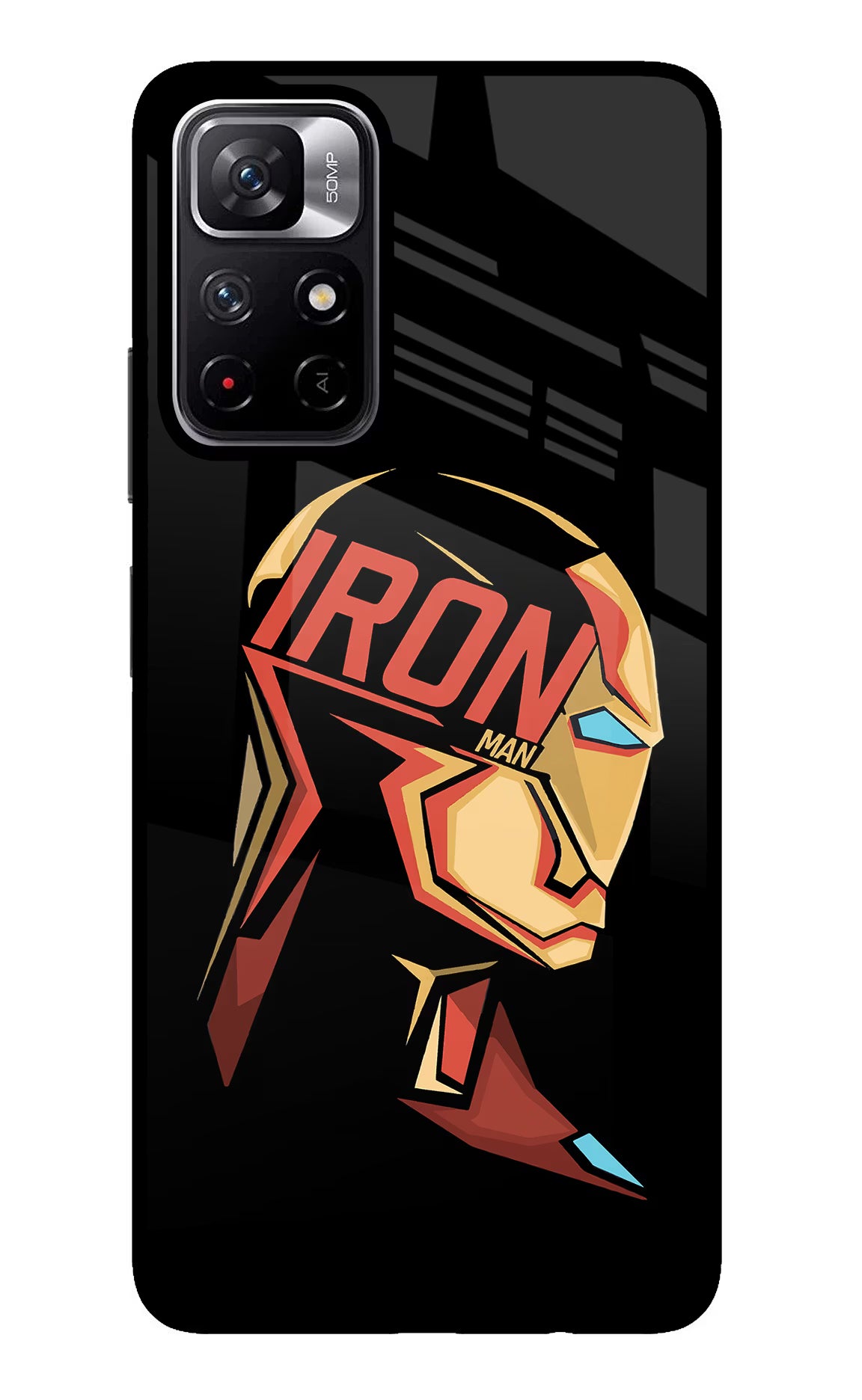 IronMan Poco M4 Pro 5G Glass Case Back Cover by Casekaro