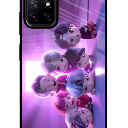 BTS Chibi Poco M4 Pro 5G Glass Case