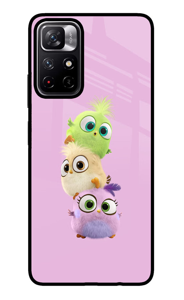Cute Little Birds Poco M4 Pro 5G Glass Case