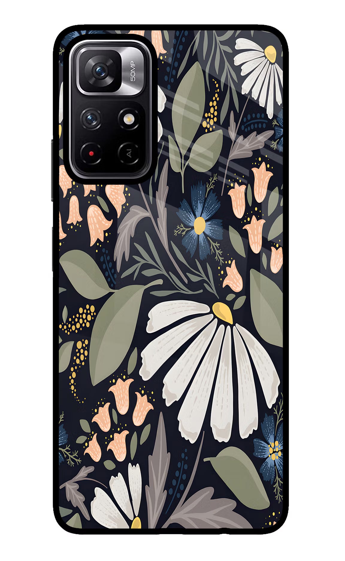 Flowers Art Poco M4 Pro 5G Glass Case