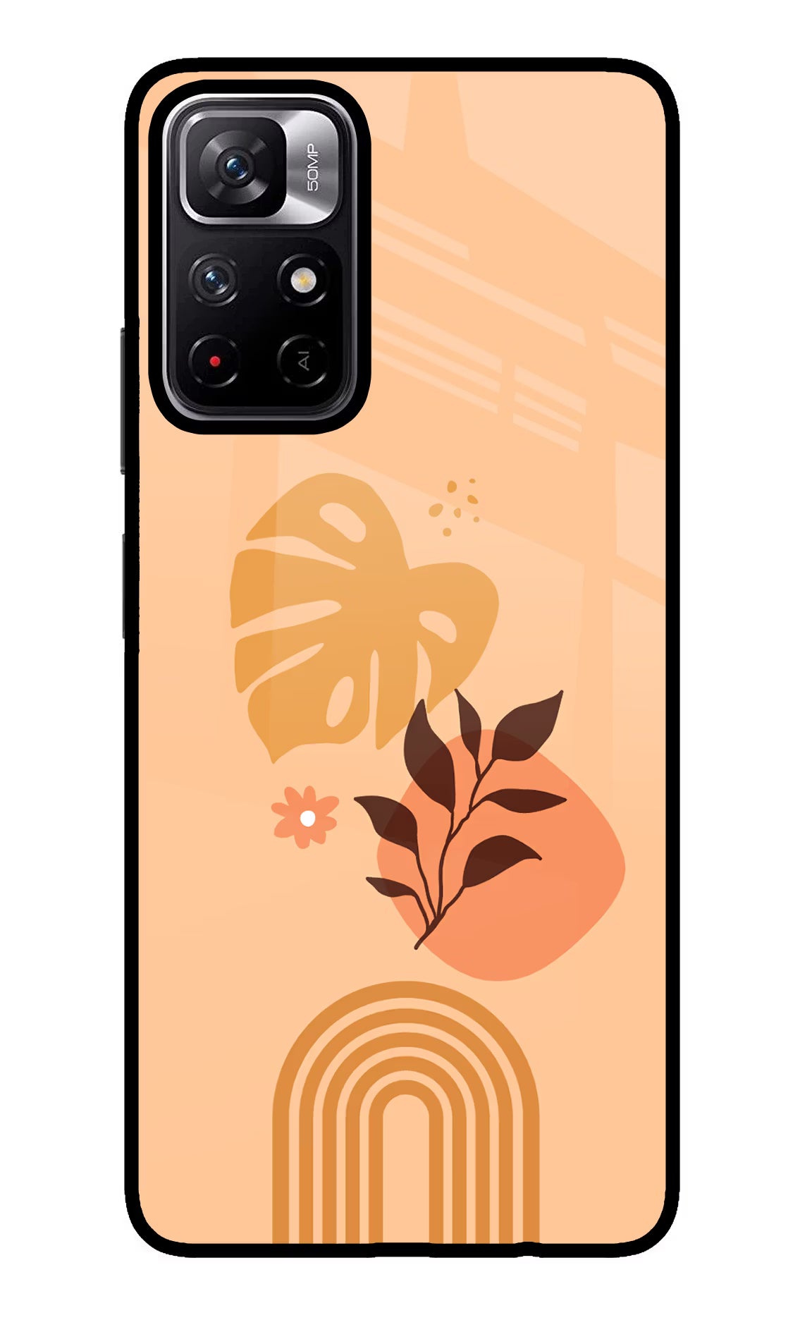 Bohemian Art Poco M4 Pro 5G Glass Case Back Cover by Casekaro