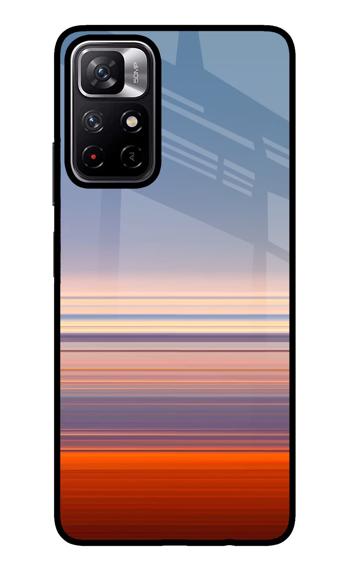 Morning Colors Poco M4 Pro 5G Glass Case Back Cover by Casekaro