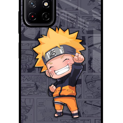 Chota Naruto Poco M4 Pro 5G Glass Case Back Cover by Casekaro