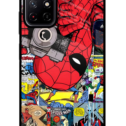 Spider Man Poco M4 Pro 5G Glass Case Back Cover by Casekaro