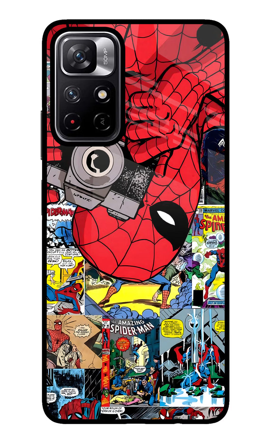 Spider Man Poco M4 Pro 5G Back Cover, Glass case