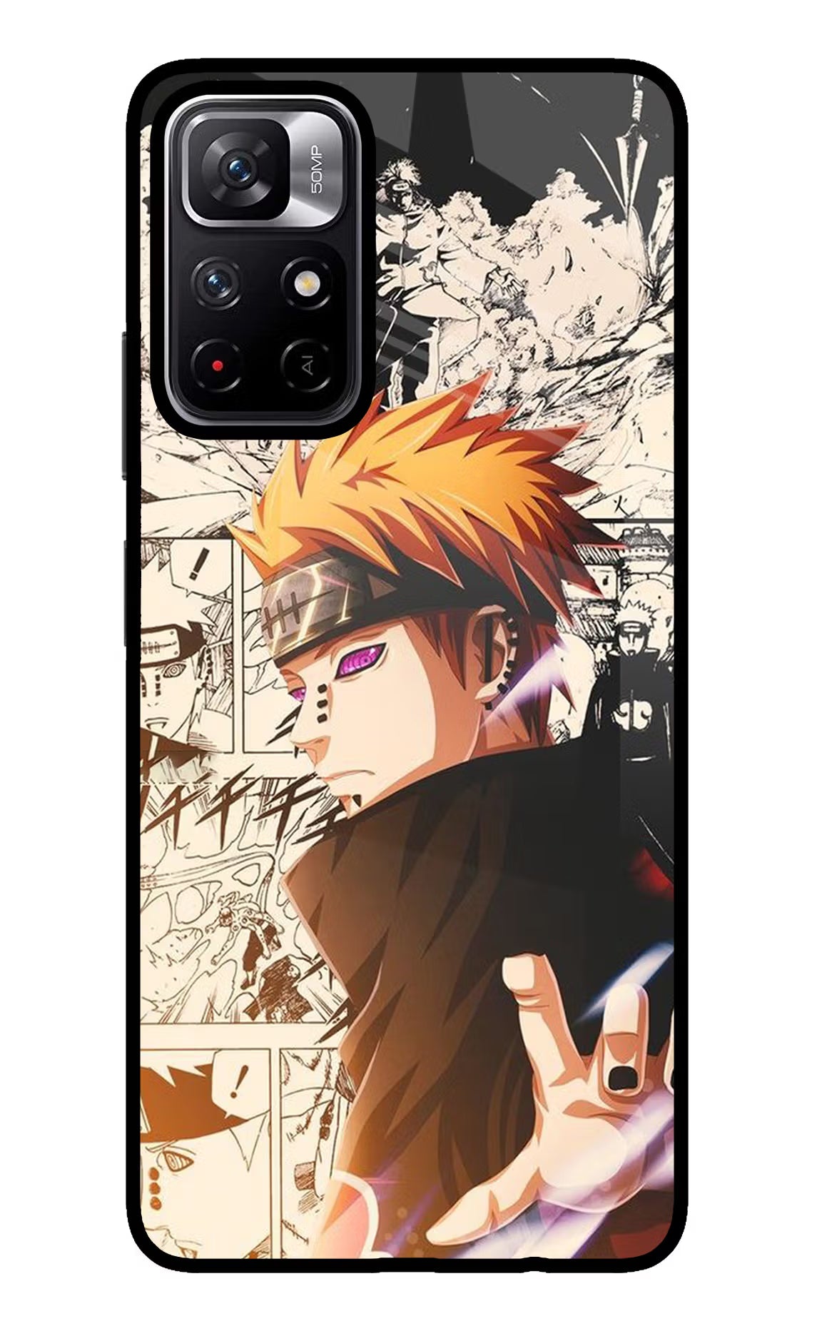 Pain Anime Poco M4 Pro 5G Glass Case Back Cover by Casekaro