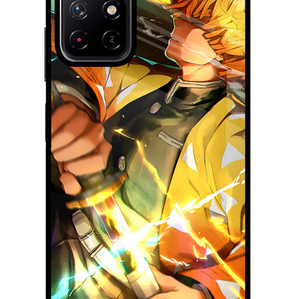 Demon Slayer Poco M4 Pro 5G Glass Case Back Cover by Casekaro