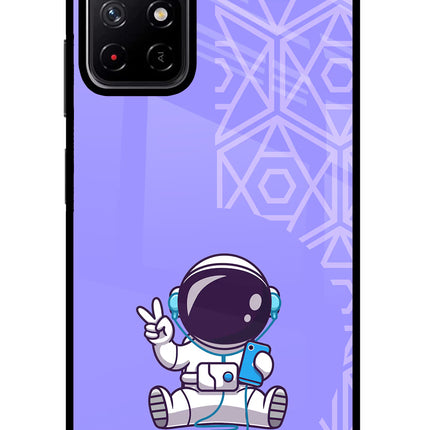 Cute Astronaut Chilling Poco M4 Pro 5G Glass Case