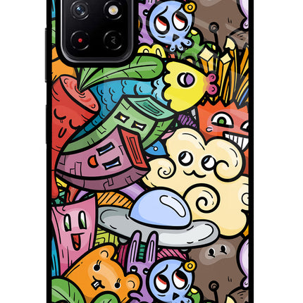 Veggie Doodle Poco M4 Pro 5G Glass Case