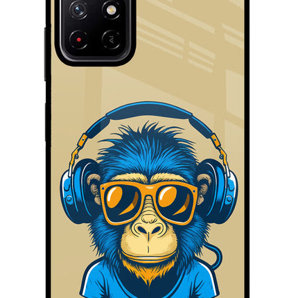 Monkey Headphone Poco M4 Pro 5G Glass Case