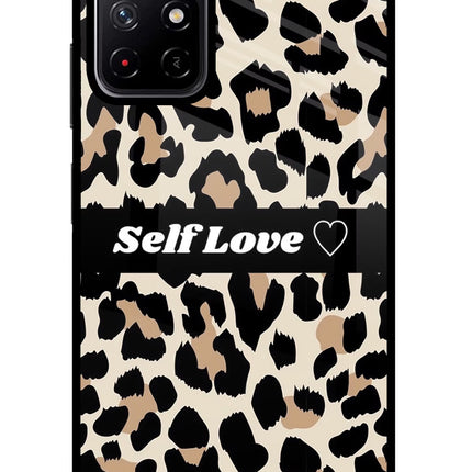 Leopard Print Self Love Poco M4 Pro 5G Glass Case