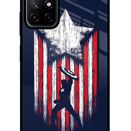 Captain America Marvel Art Poco M4 Pro 5G Glass Case