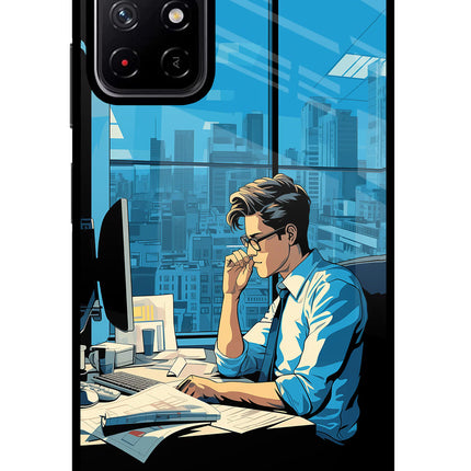 Focused Hustler (AI Generated) Poco M4 Pro 5G Glass Case
