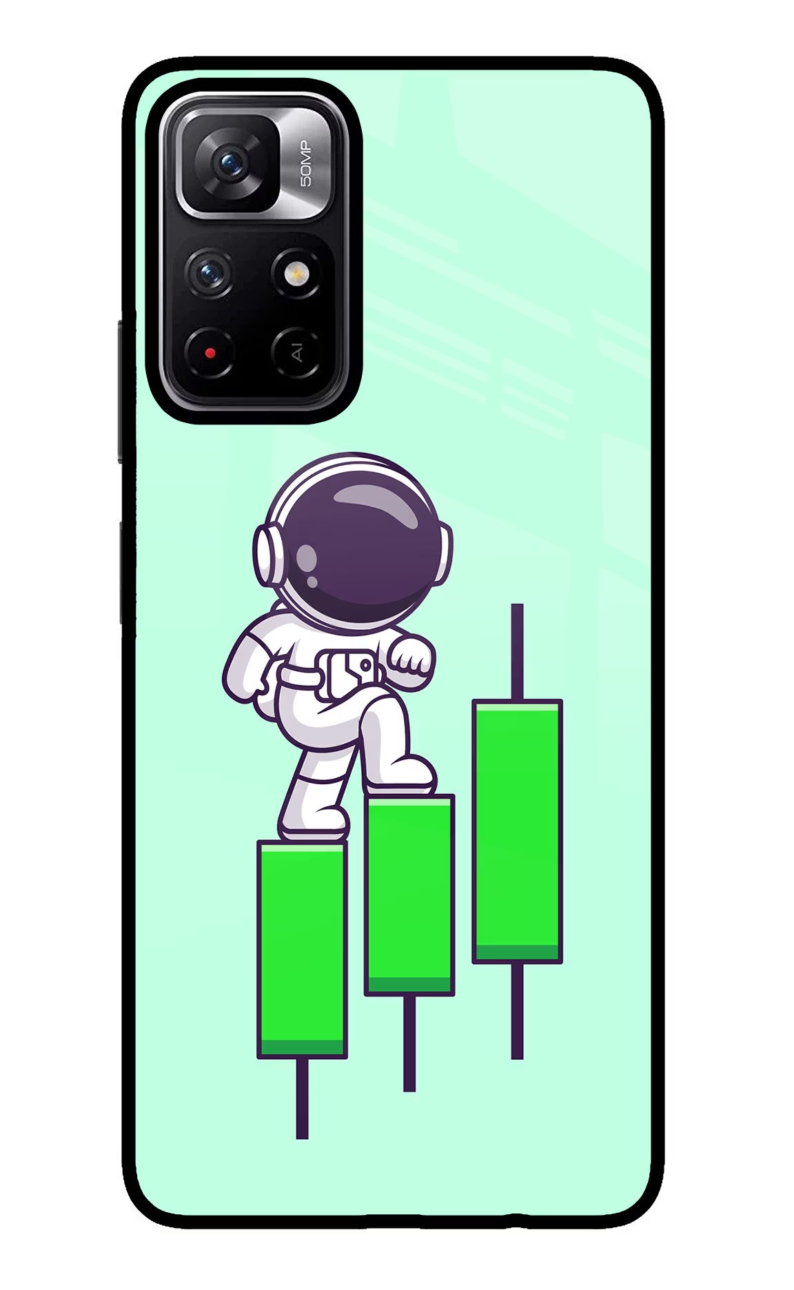 Astronaut Trader Poco M4 Pro 5G Glass Case