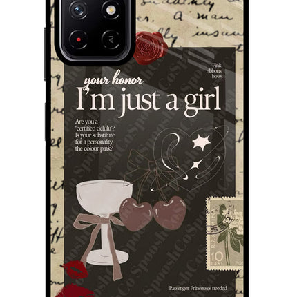 I am just a girl Poco M4 Pro 5G Glass Case