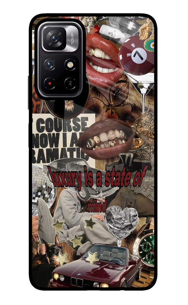 Luxury Poco M4 Pro 5G Glass Case