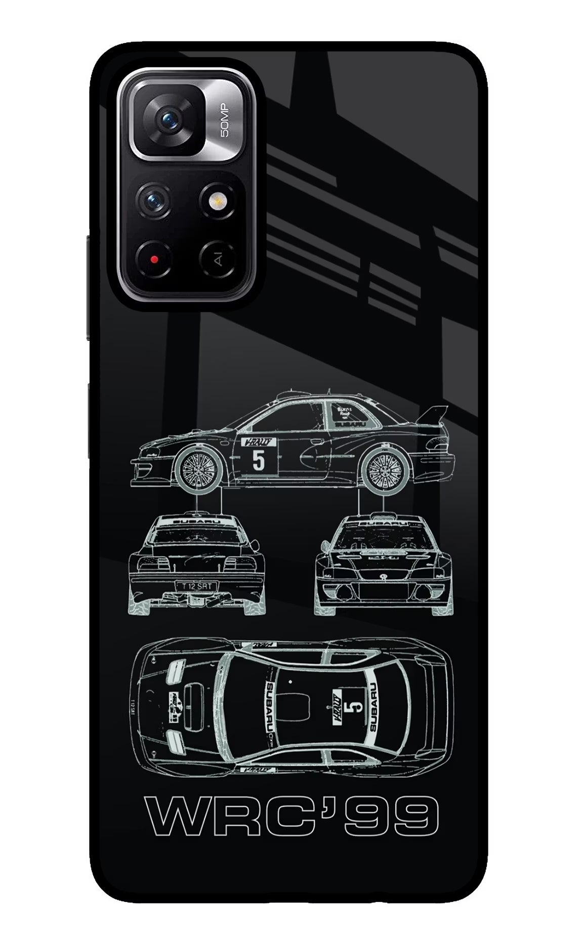 WRC'99 Poco M4 Pro 5G Glass Case Back Cover by Casekaro