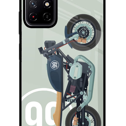 Classic Cafe Racer 99 Poco M4 Pro 5G Glass Case Back Cover by Casekaro