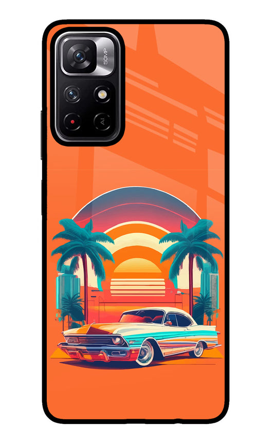 Palm Drive 80s Poco M4 Pro 5G Glass Case