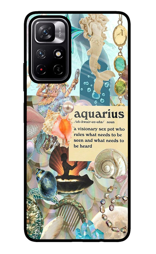 Aquarius Zodiac Poco M4 Pro 5G Glass Case