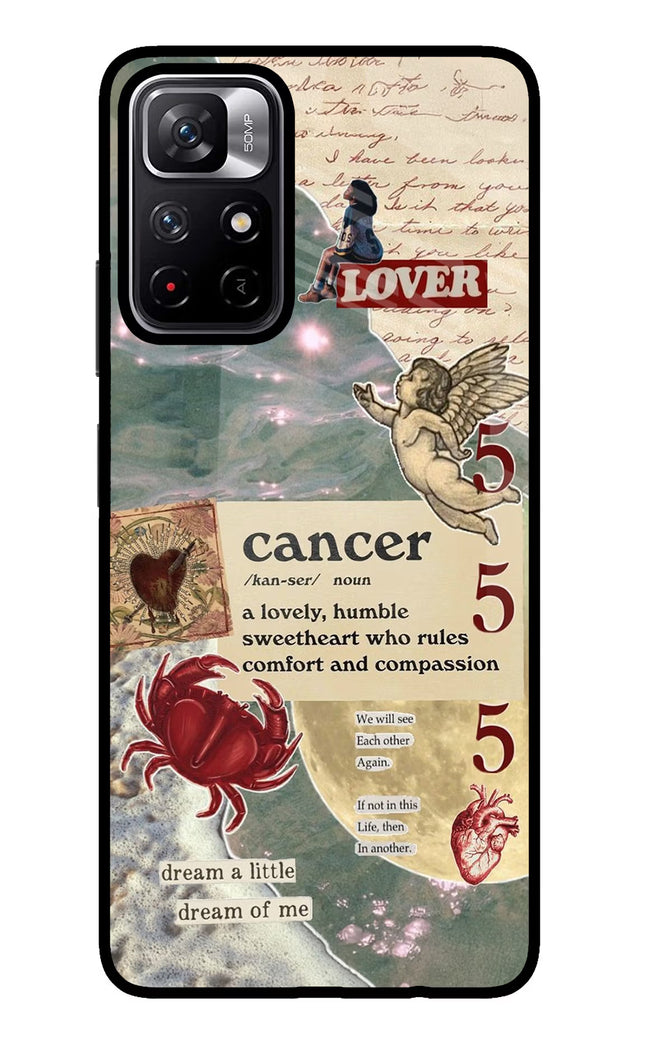 Cancer Zodiac Poco M4 Pro 5G Glass Case