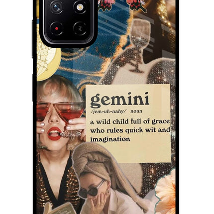 Gemini Zodiac Poco M4 Pro 5G Glass Case