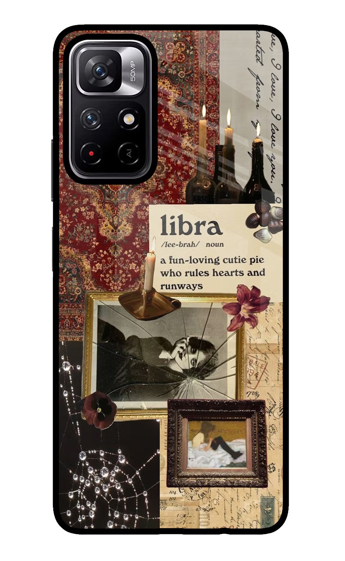 Libra Zodiac Poco M4 Pro 5G Glass Case Back Cover by Casekaro