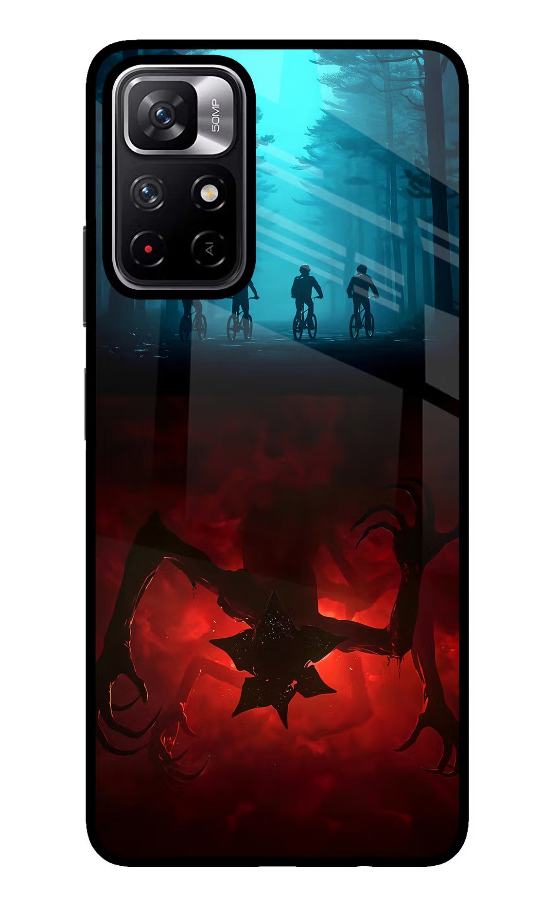 Ordinary Things Downside Up Poco M4 Pro 5G Glass Case Back Cover by Casekaro