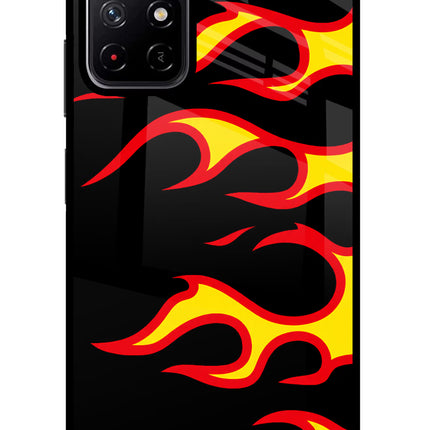Side Sweep Flames Poco M4 Pro 5G Glass Case