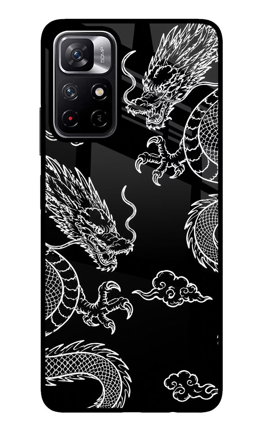 Twin Dragons Poco M4 Pro 5G Back Cover, Glass case