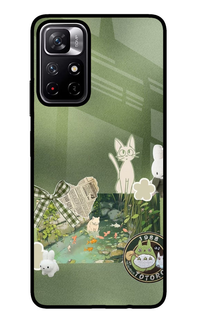 Aesthetic anime Poco M4 Pro 5G Glass Case