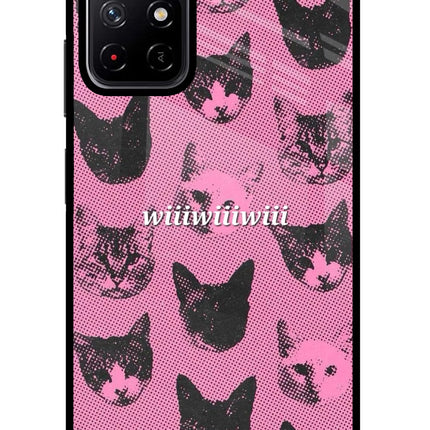 Pink Cats Poco M4 Pro 5G Glass Case