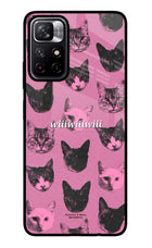 Pink Cats Poco M4 Pro 5G Glass Case