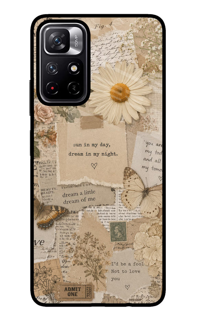 Vintage case Poco M4 Pro 5G Glass Case