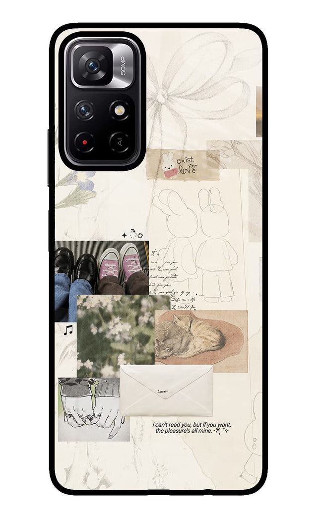Soft Aesthetic Poco M4 Pro 5G Glass Case
