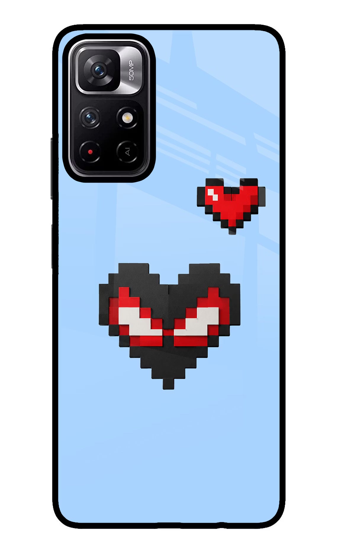 Peter Heart Poco M4 Pro 5G Glass Case