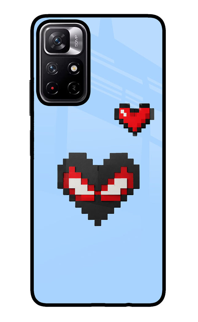 Peter Heart Poco M4 Pro 5G Glass Case