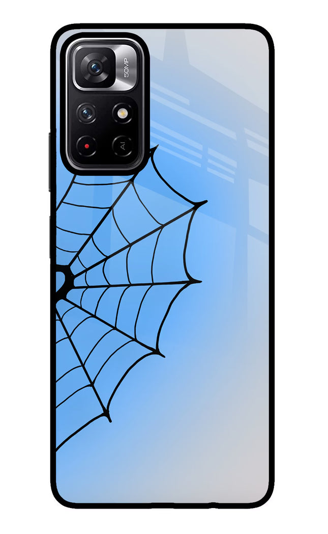 Blue Web Poco M4 Pro 5G Glass Case