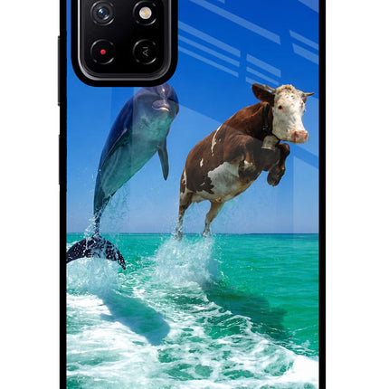Dolphin vs Cow Poco M4 Pro 5G Glass Case