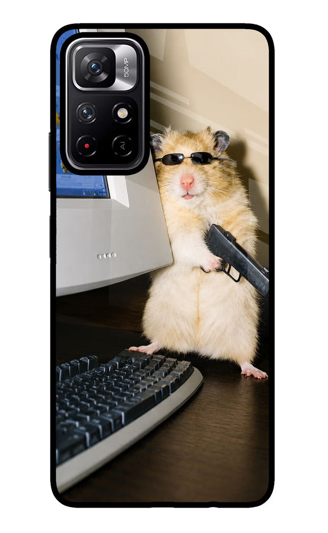 Hacker Hamster Poco M4 Pro 5G Glass Case