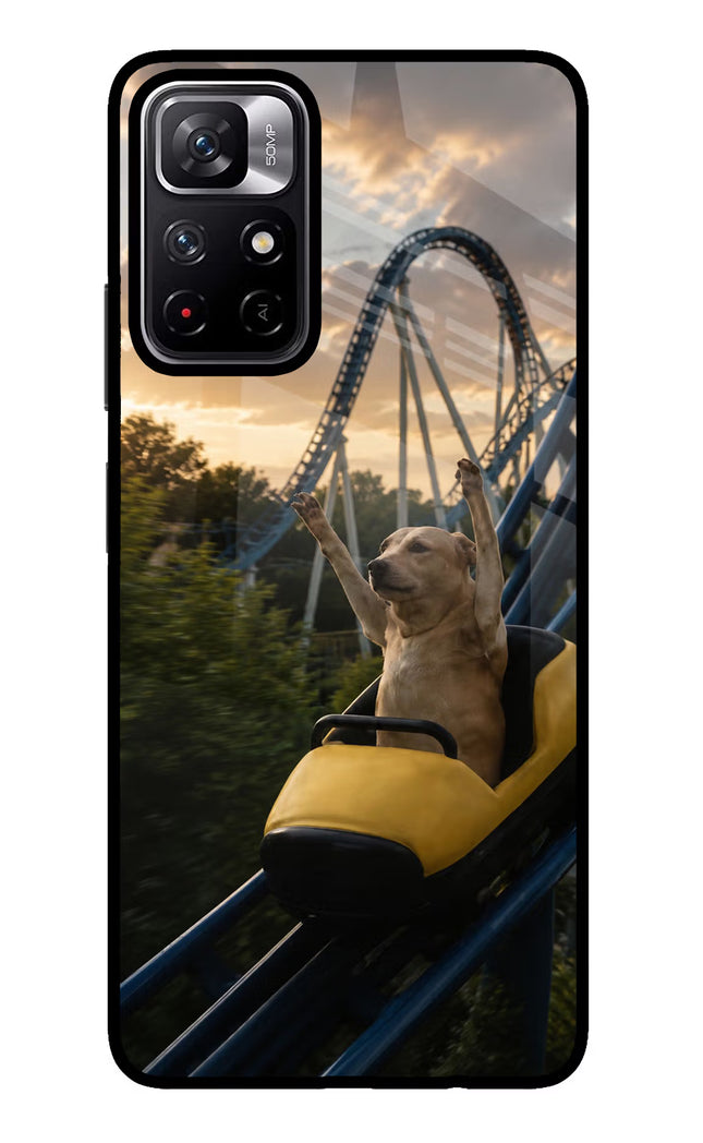 Rollercoaster Dog Poco M4 Pro 5G Glass Case