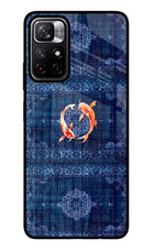Koi Blue Poco M4 Pro 5G Glass Case