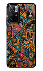 Folk Print Poco M4 Pro 5G Glass Case