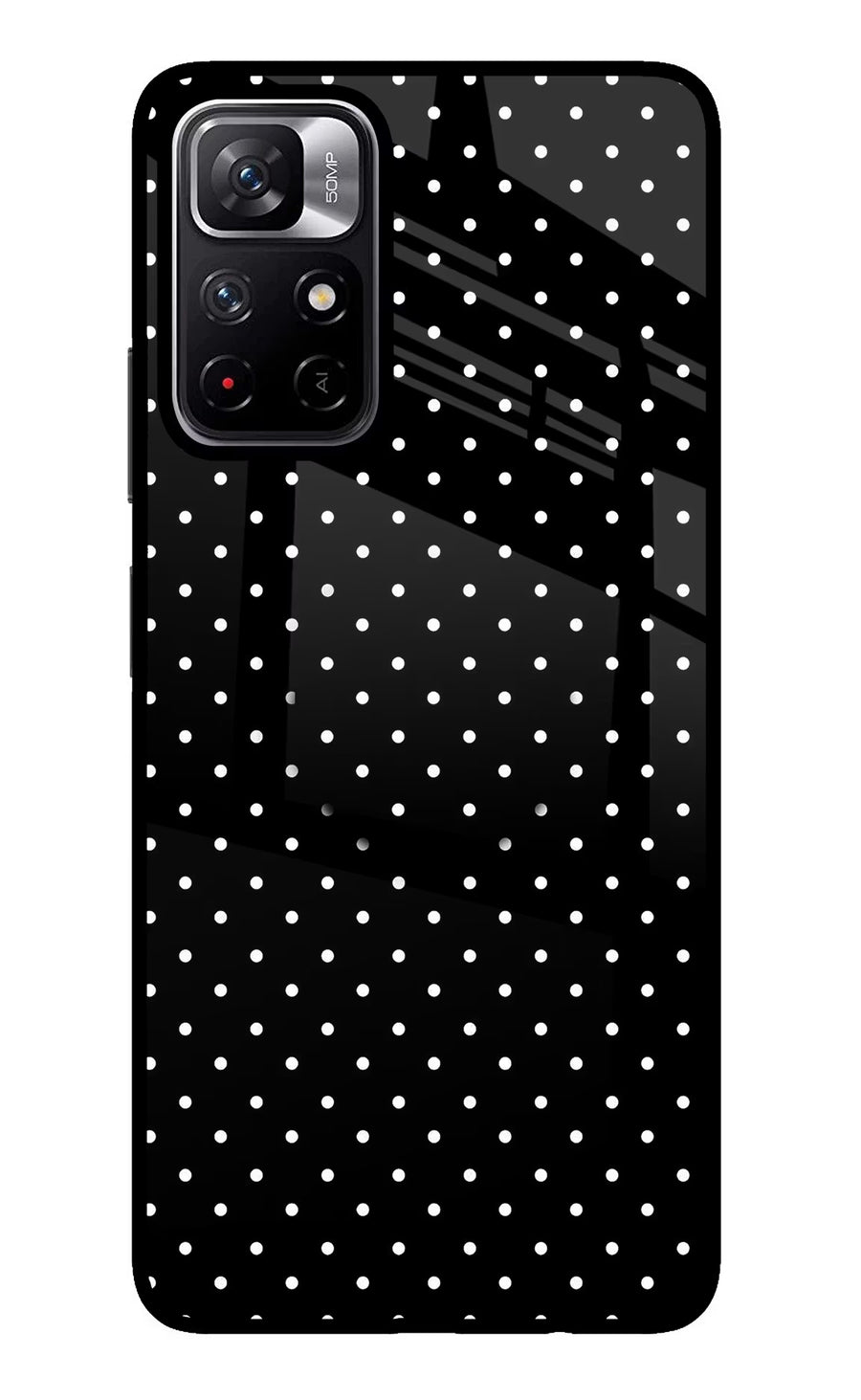 White Dots Poco M4 Pro 5G Pop Case, Glass case